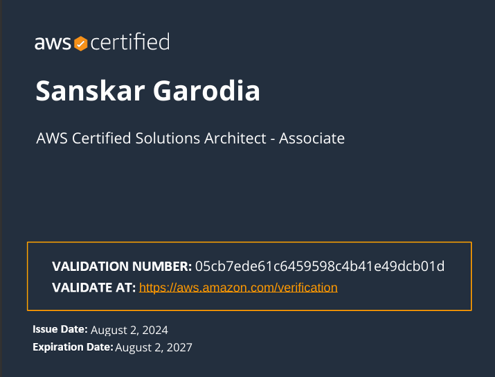 AWS Certified Solutions Architect