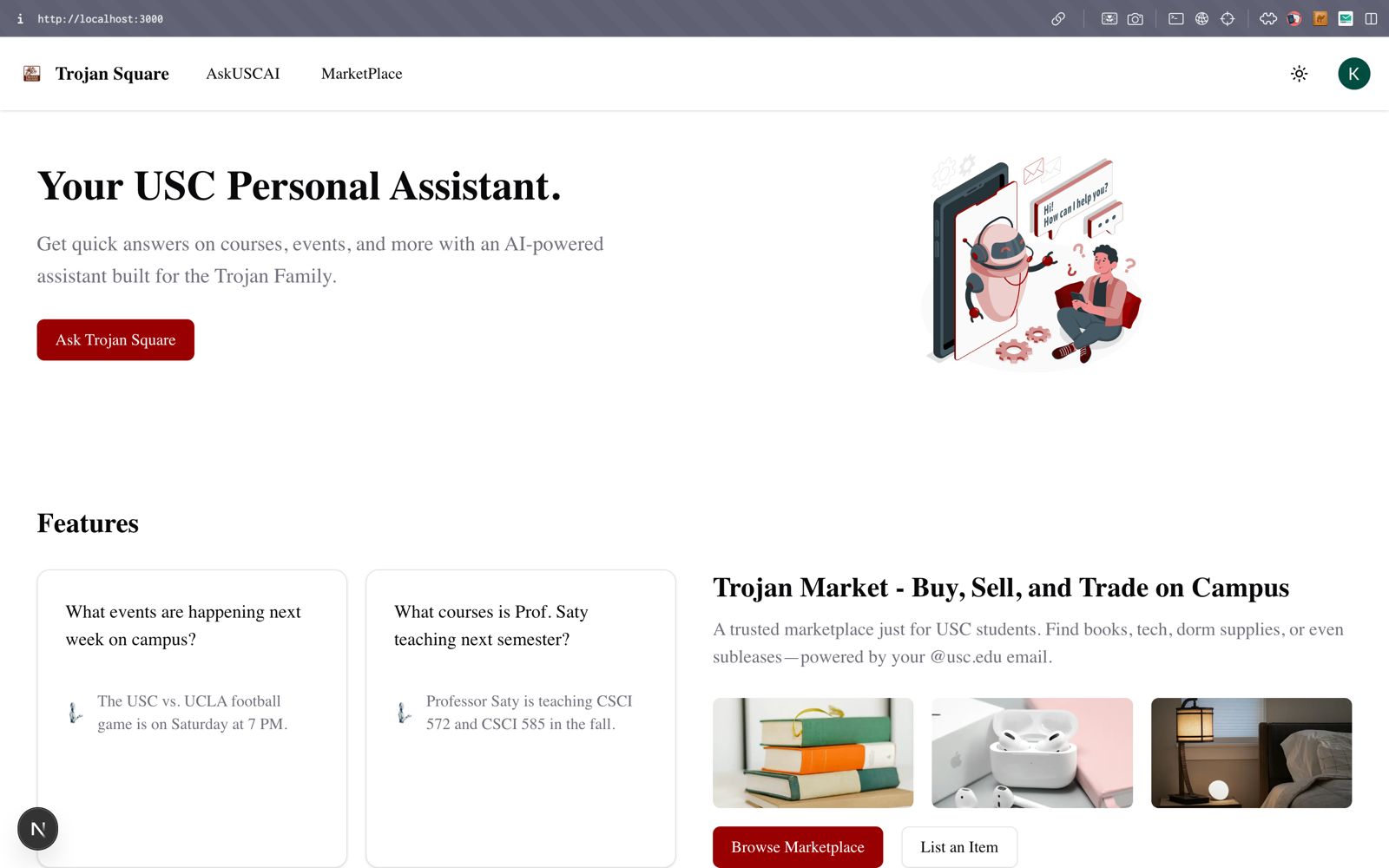 Trojan Square AI Assistant